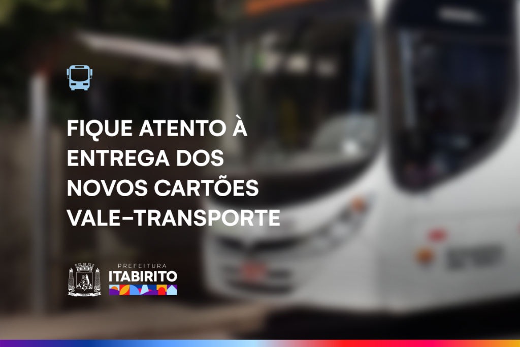 Imagem de ônibus que informa sobre o cartão vale-transporte.